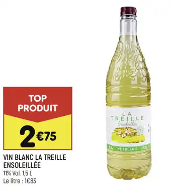 Leader Price Vin blanc la treille ensoleillée offre