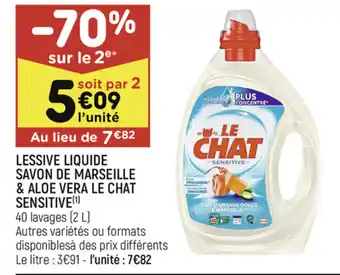 Leader Price Lessive liquide savon de marseille offre