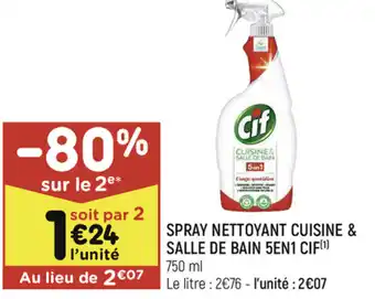 Spray nettoyany cuisine & salle de bain 5en1 cif