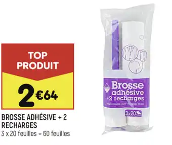 Leader Price Brosse adhésive + 2 recharges offre