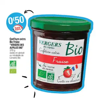 Cora x Carrefour Confiture extra bio fraise offre