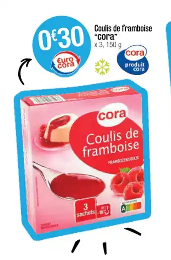 Cora x Carrefour Coulis de framboise "cora" offre