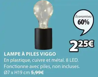 JYSK Lampe à piles viggo offre