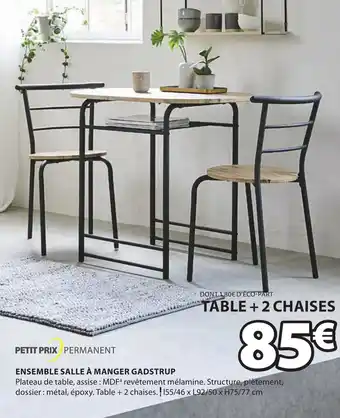 JYSK Ensemble salle à manger gadstrup offre