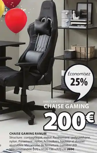 JYSK Chaise Gaming Ranum offre