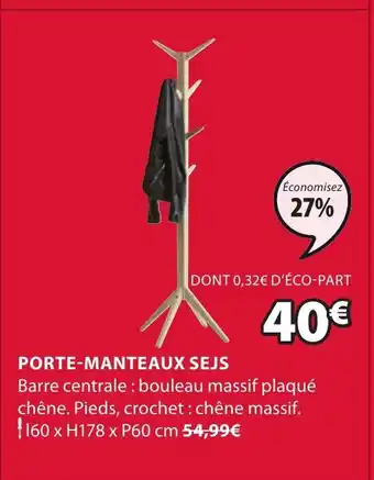 JYSK Porte-Manteaux Sejs offre