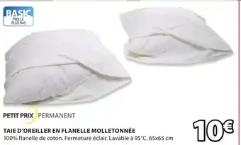 JYSK Taie d'Oreiller en Flanelle Molletonnee offre