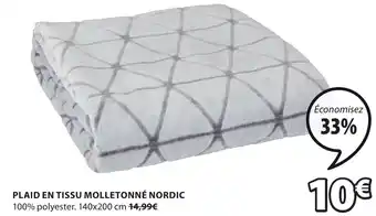 JYSK Plaid en Tissu Molletonné Nordic offre