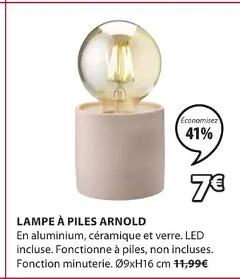 JYSK Lampe à Piles Arnold offre