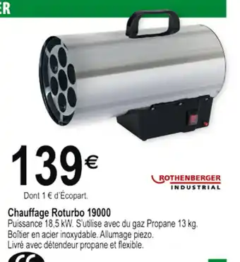 Chauffage roturbo 19000