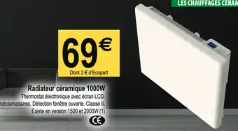 Tridôme Radiateur céramique 1000W offre