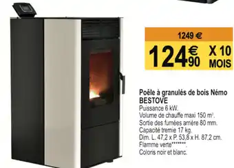 Tridôme Poêle à Granulés de Bois Némo offre
