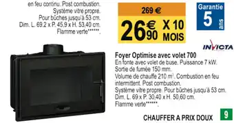 Foyer Optimise Avec Volet 700