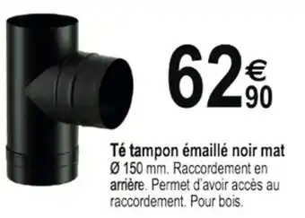 Té Tampon Émaillé Noir Mat