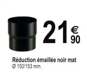 Réduction Émaillée Noir Mat