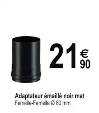 Tridôme Adaptateur Émaillé Noir Mat offre