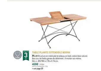 Botanic Table Pliante Extensible Norma offre