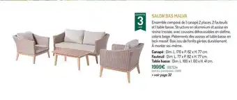 Botanic Salon Bas Malva offre