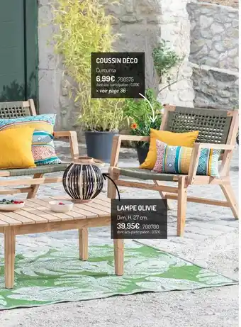 Coussin Déco, Lampe Olivie
