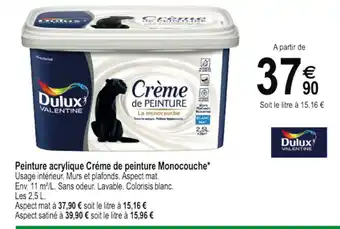 Tridôme Peinture Acrylique Crème de Peinture Monocouche offre