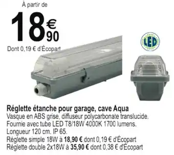 Réglette Étanche Pour Garage, Cave Aqua