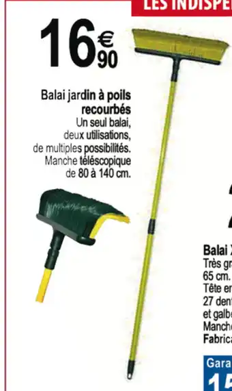 Tridôme Balai Jardin à Poils Recourbés offre