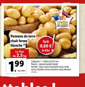 Lidl Pommes De Terre Chair Ferme Blanche offre