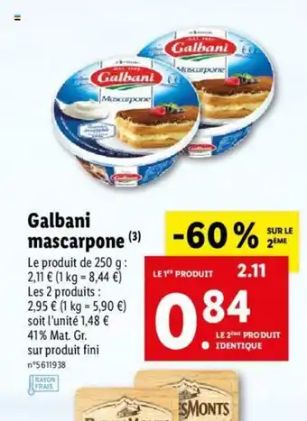 Lidl Galbani Mascarpone offre