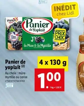 Lidl Panier De Yoplait offre