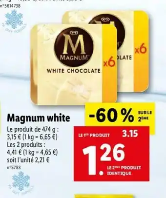 Lidl Magnum White offre