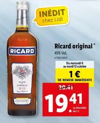 Lidl Ricard original offre