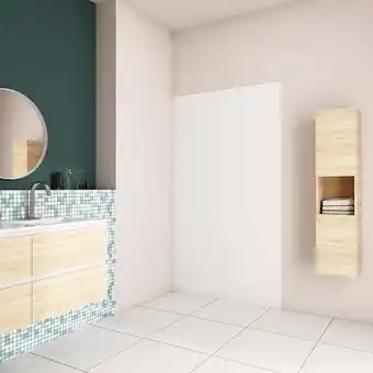 Bricomarché AICA Panneau mural de douche blanc 120x210cm Panneaux muraux salle de bain habillage mural aluminium offre