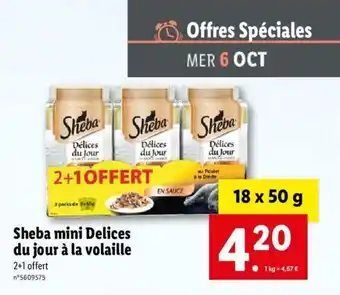 Sheba Mini Delices Du Jour a La Volaille