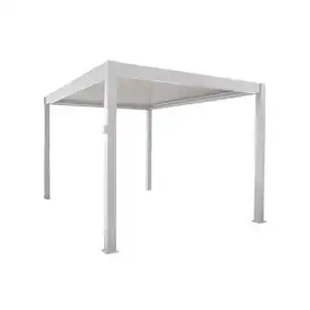 Bricomarché Pergola autoportée Bioclimatique manuelle Zéphir 3x4 m en Aluminium - blanc offre