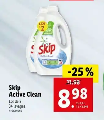 Lidl Skip Active Clean offre