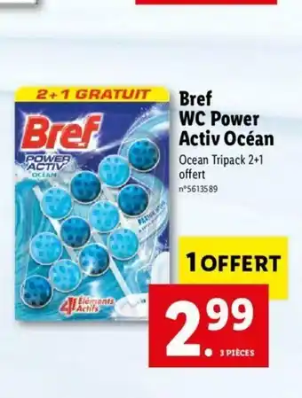 Lidl Bref WC Power Activ Océan offre