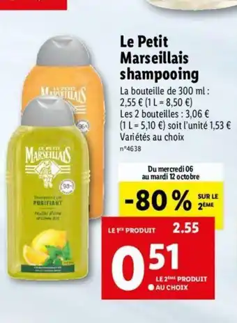 Lidl Le Petit Marseillaise Shampooing offre
