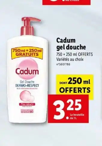 Lidl Cadum Gel Douche offre