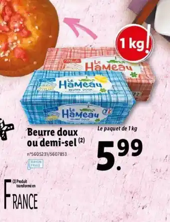 Lidl Beurre Doux Ou Demi-sel offre