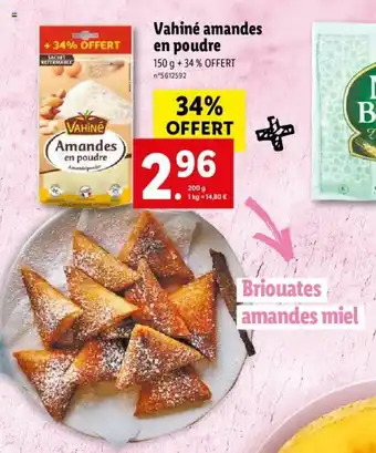 Lidl Vahiné Amandes En Poudre offre