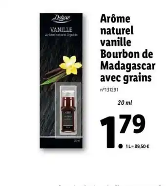 Lidl Arome Naturel Vanille Bourbon De Madagascar Avec Grains offre