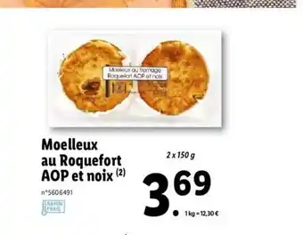 Lidl Moelleux Au Roquefort AOP Et Noix offre