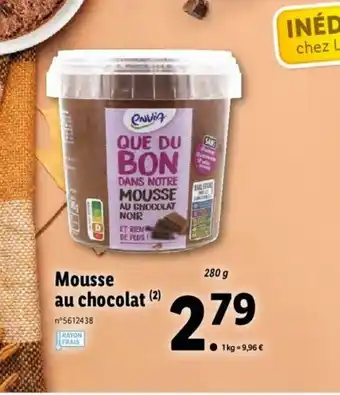 Lidl Mousse Au Chocolat offre