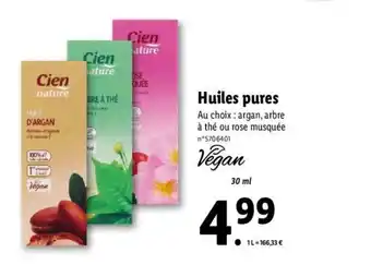 Lidl Huiles Pures offre