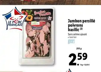 Lidl Jambon Persillé Poivrons offre