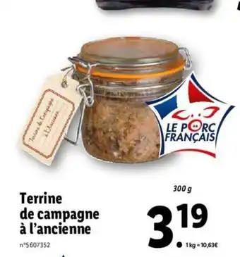 Lidl Terrine De Campagne a L'ancienne offre