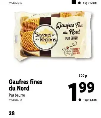 Lidl Gaufres Fines Du Nord offre