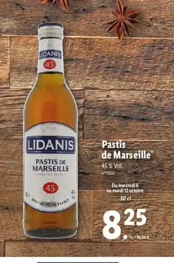 Lidl Pastis De Marseille* offre