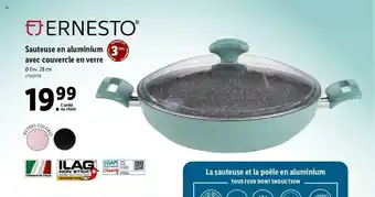 Lidl Sauteuse En Aluminium Avec Couvercle En Verre offre
