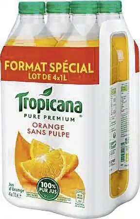 Casino Supermarchés TROPICANA Pure Premium Orange sans pulpe offre